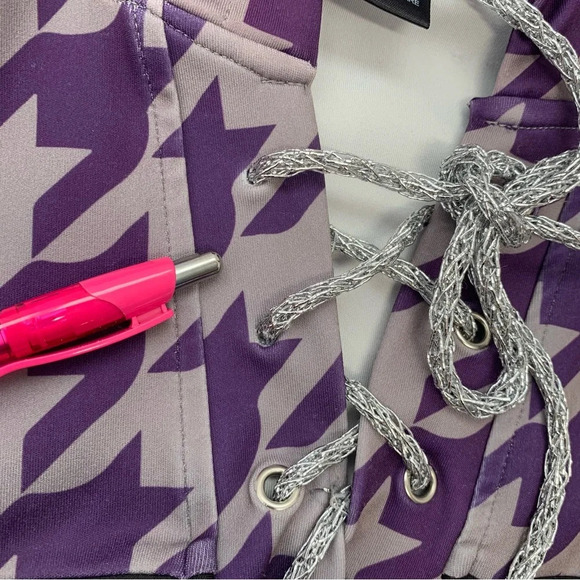 Ashley Sport‎ Hoodie Sweatshirt Woman 26/28  Purple Stretch Athleisure Travel - Picture 7 of 13